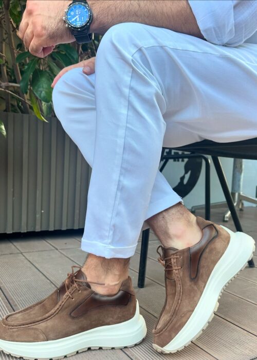 Taba Sneaker Hakiki Deri Ayakkabı