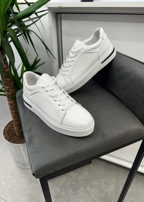 Beyaz Sneaker Hakiki Deri Ayakkabı 1280