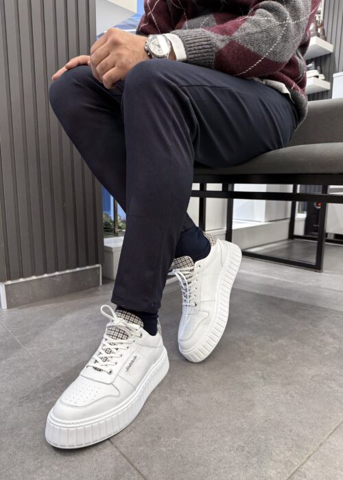 Beyaz Hakiki Deri Sneaker Ayakkabı Modelimiz GARCİA